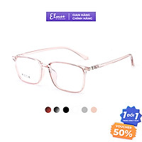 Gọng kính cận trong suốt nam nữ Elmee E2222 nhựa dẻo mắt vuông nhiều màu thời trang