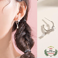 Bông Tai Bạc S925 Crystal-C Xinh Xắn | Khuyên Tai Nữ Trang Sức Bạc Thời Trang