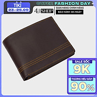Bóp Ví Nam Da Bò Thật 4U Cao Cấp Dáng Ngang Sang Trọng F110N