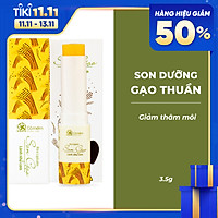 Son dưỡng môi Gạo Cỏ Mềm Không Màu Giúp Dưỡng Mềm Môi Chống Khô Nẻ An Toàn Cho Cả Mẹ Bầu Và Trẻ Sơ Sinh 3,6g