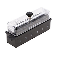 6-Way Medium Blade Fuse Holder Block Fusebox Panel Car Boat Automotive