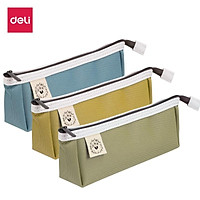 Túi đựng bút đồ dùng cá nhân Deli - Túi vải cao cấp - Xanh dương/Xanh lá/Vàng - 67055