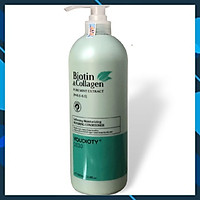 DẦU XẢ VOUDIOTY SOFTENING MOISTURIZING REPAIR BIOTIN & COLLAGEN XANH DƯỠNG ẨM MỀM MƯỢT NGĂN GÃY RỤNG CHO TÓC & DA ĐẦU GÀU NGỨA 1000ML