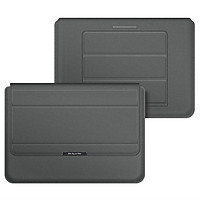 Túi chống sốc bao da dành cho ipad laptop macbook surface kiêm giá đỡ tản nhiệt kèm ví đựng sạc chuột - Hàng chính hãng