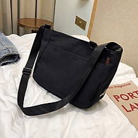 IELGY ins Korean canvas large bag women 2020 new tide 100 leisure large capacity fashion single shoulder oblique satchel