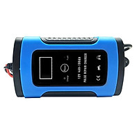 220V Blue English Panel European/American Standard 12V Motorcycle Battery Charger Charger Fully Intelligent General Re