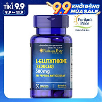 Thực Phẩm Chức Năng - Viên Uống Trắng Da, Tăng Cường Hệ Miễn Dịch Puritan'S Pride Premium L-Glutathione 500Mg (30 Viên)