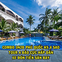 Combo 3N2Đ Phú Quốc Brenta Hotel 4 Sao + Tour 4 Đảo Bằng Cano Từ Khách Sạn + Đón Tiễn Sân Bay