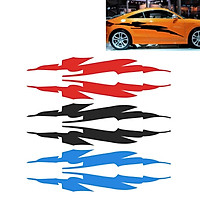2x Universal Racing Car Stripe Lower Door Panel Decals Vinyl Side Sticker Decor 26x220cm