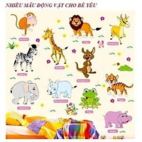 combo tranh dán tường động vật cho bé yêu