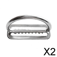 2x316 Stainless Steel Scuba Diving Weight Belt Keeper D Rings for 5cm Webbing