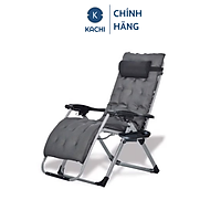 Ghế xếp thư giãn cao cấp kèm đệm Kachi MK232 - Ghế xếp thông minh văn phòng - Trọng tải 300kg
