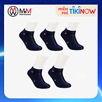 Combo 5 Đôi Tất Nam Vớ Nam Cổ Ngắn Lịch Lãm, Sang Trọng, Chất Liệu Sợi Cotton Co Giãn 4 Chiều Cao Cấp, Chống Hôi Chân MRM FASHION (Cùng Màu)
