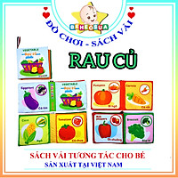 Sách vải cho bé giúp bé kích thích đa giác quan - Song ngữ Anh Việt - Sản xuất tại Việt Nam