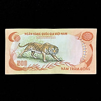 Tiền Con Cọp 500 đồng Việt Nam Dùng Sưu tầm, lưu niệm, làm quà tặng, dịp Lễ Tết, sinh nhật, TIỀN LÌ XÌ độc lạ dịp năm mới 2022 Nhâm Dần, kích thước 76 x 152mm, màu cam chủ đạo, trắng - TMT Collection - SP001799
