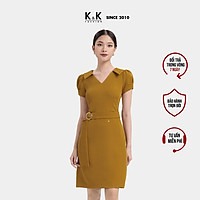 Đầm Chữ A Cổ Sen Phối Belt K&K Fashion KK105-34 Chất Liệu Tuyết Mưa