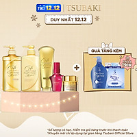 Bộ 5 sản phẩm Tsubaki Phục hồi ngăn rụng tóc chuyên sâu (Gội Xả 490ml/chai + Kem Xả 180g + Mặt nạ tóc 180g + Dầu dưỡng 50ml)