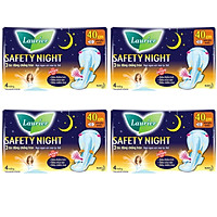 Combo 4 Băng Vệ Sinh Laurier Safety Night Ban Đêm (40cm- 4M)