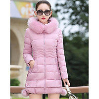 ÁO KHOÁC PHAO NỮ CỔ LÔNG CAO CẤP HATI- AKP88812