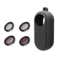 TELESIN Camera Filter Kit with 4pcs Filters(CPL + ND8 + ND16 + ND32) + Soft Silicone Protective Cover Replacement for