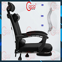 Ghế xoay văn phòng - gaming thiết kế hiện đại nghiêng góc 155 độ ( Có kê chân và tặng kèm đệm lưng và cổ ) - Hàng chính hãng