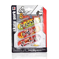 3pcs/pack Finger Skateboard With Alloy Bracket Graffiti Matte Surface
