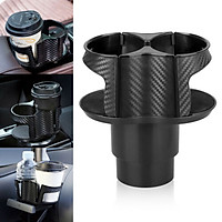 Portable Large Capacity Detachable Carbon Fibre Vehicle-Mounted Two-In-One Cup Holder With Anti-Slip Sponge Mat