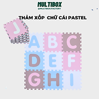 Bộ 26 Tấm Thảm Xốp Chữ Cái ABC Cho Bé Nằm Chơi, Không Mùi Màu Pastel Kích Thước 30x30cm