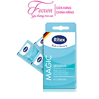 Bao cao su Ritex Sensitive Magic chân thật từng cảm xúc Nhập khẩu chính hãng Đức (Hộp 8 chiếc) JN-RI-MAGIC8