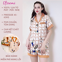 Đồ Bộ Lụa/Satin Pijama Sọt Đùi Mặc Ở Nhà Nữ - Bộ Ngủ Nữ Tiểu Thư Cộc Tay Mặc Mùa Hè, Nhiều Mẫu Phối Dễ Thương