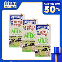 Combo 3 Hộp Sữa Tươi Tiệt Trùng Ít Béo Harvey Fresh 1L (Úc)