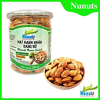Hạt hạnh nhân rang bơ Mỹ còn vỏ mỏng Nunuts, vị béo béo giòn giòn,thơm ngon khó quên, món ăn vặt yêu thích của mọi người.