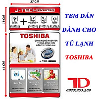 Tem dán dành cho tủ lạnh TOSHIBA
