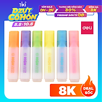 Bút highlight nhấn dòng dạ quang Deli - Cam/ Vàng/ Xanh Lá/ Hồng/ Xanh Dương - S625