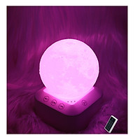 Máy tạo tiếng ồn trắng - white noise giúp mẹ dỗ bé ngủ ngon, kết hợp đèn ngủ 7 màu lung linh ( Tặng thìa báo nóng)