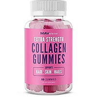 MAV Nutrition Collagen Hair Vitamins Gummy with Vitamin C & Zinc for Immune Support for Women & Men; Supplement & Biotin; Non-GMO, 60 Count
