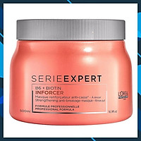 Dầu hấp ủ tóc L'oreal Serie Expert B6 + Biotin Inforcer chắc khỏe ngăn gãy rụng Strengthening Anti-breakage Masque 500ml