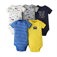 2021 5 Cái/lốc Bodysuits 100% Cotton Sơ Sinh Bé Trai Quần Áo Nữ Tay Ngắn Cho Bé Quần Áo Bé Gái 0-24M bé Quần Áo Liền Quần