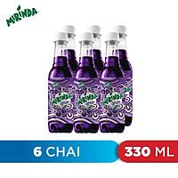Lốc 6 Chai Nước Ngọt Có Gaz Mirinda Soda Kem Việt Quất (330ml/chai)