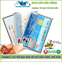 Combo 4 Thẻ Bọc Bảo Vệ Thẻ Căn Cước, Thẻ Ngân Hàng, Thẻ Bảo Hiểm Trong Suốt