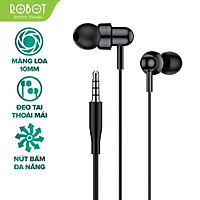 Tai Nghe Nhét Tai ROBOT RE20 Nghe Nhạc Đàm Thoại - Cổng Kết Nối 3.5mm-HÀNG CHÍNH HÃNG