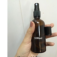 Chai thủy tinh nâu phun sương 100ml