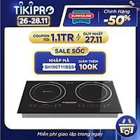 Bếp Đôi Điện Từ - Hồng Ngoại Sunhouse SHB9103MT - Hàng chính hãng