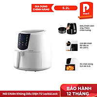 Nồi Chiên Không Dầu Lock&Lock EJF357WHT (5.2 Lít) - Hàng Chính Hãng