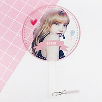 Quạt cầm tay trong suốt in hình LISA BLACK PINK