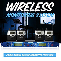 UHF 40 Channels 798-830MHz One to Four Wireless Stage Monitor System 4Receiver + Transmitter