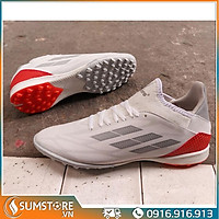 Giày Đá Bóng X Speed 2022 Cổ Cao Đinh TF Trắng - Giày Đá Banh Nam Nữ Mới 2022