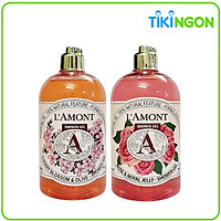 Combo Sữa Tắm L'amont En Provence Cherry Blossom Shower Gel Hương Hoa Anh Đào + Hoa Hồng (500ml / Chai)