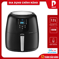 Nồi Chiên Không Dầu Điện Tử Lock&Lock EJF296BLK (7.2 Lít) - Kèm Chảo Nướng - Hàng Chính Hãng