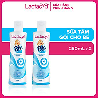 Bộ 2 chai Sữa Tắm Gội Trẻ Em Lactacyd Bb GIẢM RÔM SẢY và HĂM KẼ VƯỢT TRỘI 250ml/chai